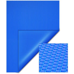 Wiltec Bâche à bulles solaire rectangulaire pour piscine, 5 x 8 m, 120 µ, en PE, couleur bleue, couverture piscine, chauffage piscine