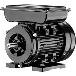 Wiltec - Moteur électrique asynchrone monophasé à induction – 0,75 kW (1 cv) – 1400 tr/min – 230 v – 4 pôles – Boîtier en aluminium – D'application