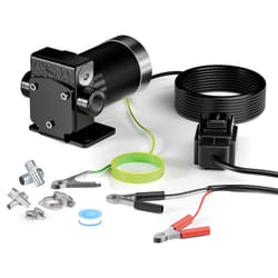 Wiltec - Pompe de transfert essence et diesel – pompe 75 w – débit 14 l/min – refoulement max. 6 m, aspiration max. 1,5 m – Transvasement vide fût