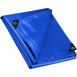 Bâche de camion 3 x 2 m 240 g/m² Bleue Polyester pe Œillets alu 100 cm Haute protection Vol uv Intempéries Moisissure Étanche Solide Sécurité