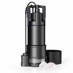 Pompe à eau immergée - WILTEC - 1200W - 6000l/h - 12m - Anti-marche à sec