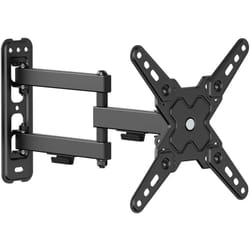 Wiltec Support TV mural pour Écrans 13"-43" – Fixation murale TV orientable +5°--15° et inclinable +90°--90° – capacité de charge 20 kg – Support télé