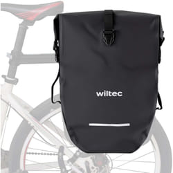 Wiltec - Sacoche étanche pour porte-bagages – capacité de 25 l – 56,5 x 30 x 15 cm – en pvc 500D – pour vélos et vélos électriques – Sac de