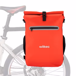 Wiltec Sacoche sac à dos étanche porte bagages 20L Compartiment ordinateur Rouge