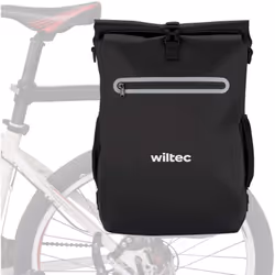 [Sacoche sac à dos pour vélo] – Sac à dos de 20 L de Wiltec qui se fixe sur le porte-bagages, offrant une utilisation polyval ...