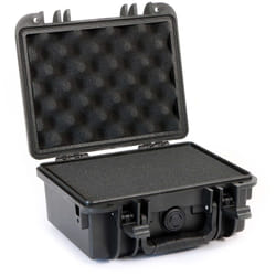 Mallette de transport universelle robuste – 25 x 21,8 x 11,3 cm – en PP/Fibre de verre – avec Mousse cube personnalisable – Valise de protection pour