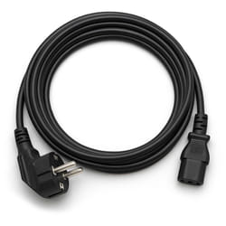 Câble Alimentation pour Appareil à froid Noir 4 m Fiche coudée pour Appareil à froid compatible pc Imprimante Écran Vidéoprojecteur Console Home