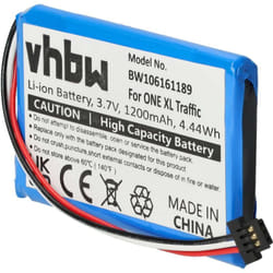 Vhbw - Batterie compatible avec TomTom One XL30, xl 340, 4EG0.001.17, Europe Traffic, V3 gps, appareil de navigation (1200mAh, 3,7V, Li-ion)