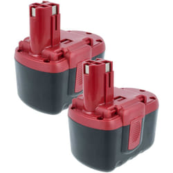 Vhbw - 2x Batterie compatible avec Bosch GBH24VF, baccs 24V, GBH-24V, 52324B, gks 24V, GCM24V, gkg 24V outil électrique (2000 mAh, NiMH, 24 v)