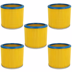 vhbw - the clever way Set de Cartouche Filtre pour votre aspirateur industriel, pour aspiration à sec ou humide - Finition su ...