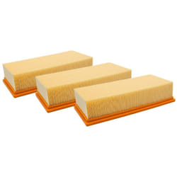 vhbw 3x filtre plissé plat compatible avec Kärcher NT 65/2 Eco Tc, 65/2 Eco, 65/2 Ap Me, 65/2 Ap, 72/2 Eco Tc aspirateur - Élément filtrant