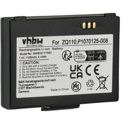 Vhbw - Batterie remplacement pour Bixolon K409-00007A, PBP-R200 pour scanner de code-barre pos (1100mAh, 7,4V, Li-ion)