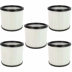 vhbw - the clever way Set de Cartouche Filtre pour votre aspirateur industriel, pour aspiration à sec ou humide - Finition su ...