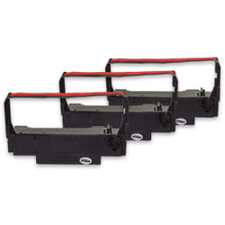 Vhbw - 3x Ruban encreur compatible avec Orient BTP-M280, BTP-M270, BTP-M300 imprimante matricielle ou de reçus - noir-rouge