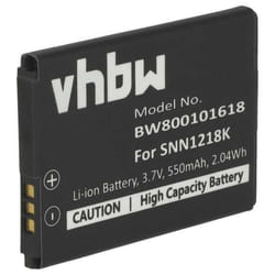 vhbw 1x Batterie remplacement pour Motorola SNN5882A SNN1218K OM4C OM4A pour téléphone portable (550mAh 37V Li-ion)