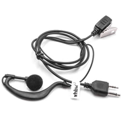 vhbw Casque stéréo avec prise d'appel pour radio Icom IC-4088SR, IC-A15, IC-A15S, IC-E90, IC-F22SR, IC-F25SR, IC-F4029-SDR, IC-U82, IC-V82, IC-V85