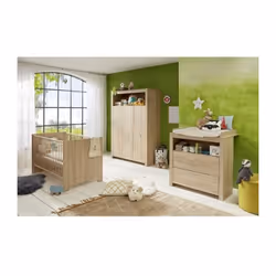 Description générale La chambre bébé Olivia se compose de trois pièces essentielles : une armoire à trois portes, un lit bébé ...
