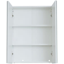 Les Tendances - Line/SkinBD Armoire de toilette murale avec miroir, 2 portes, blanc.