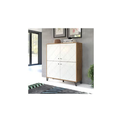 Les Tendances - calicosy - Buffet haut 4 portes blanc mat L123 cm - touch