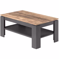 Table basse universelle gris décor Matera, Décor Vieux Bois est une table basse en couleur qui apporte à la fois style et fon ...