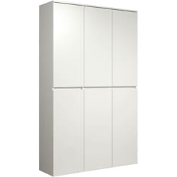 Nevada armoire de rangement 6 portes, blanc.