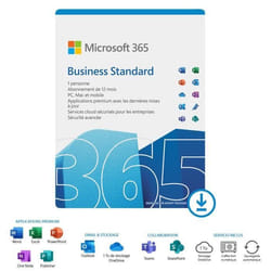 Abonnement de 1 an à Microsoft 365 Business Standard • Code dactivation pour PC Mac et Mobile - 1 utilisateur