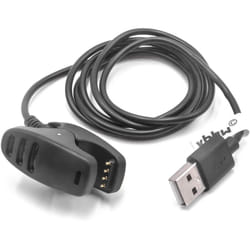Vhbw - Câble de charge compatible avec Suunto Ambit Sport watch smartwatch, montre de fitness - Station de charge, noir, 100 cm