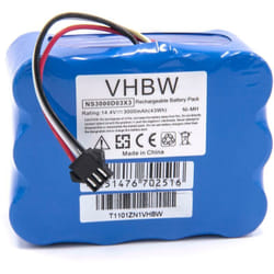 Vhbw - Batterie compatible avec Xrobot XR510 robot électroménager bleu (3000mAh, 14,4V, NiMH)
