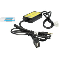 Vhbw - Câble adaptateur aux usb pour radio de voiture (145 cm) compatible avec Toyota Sequoia 2005-2010, RAV4 2003-2010 - usb
