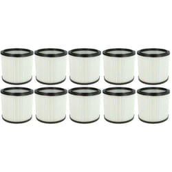 Vhbw - 10x filtre plissé compatible avec Rowenta Collecto rb 800, rb 700, rb 720, rb 61, rb 70, rb 57, rb 60, rb 56 aspirateur - blanc