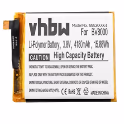 vhbw Batterie compatible avec Blackview BV8000 BV8000 Pro smartphone (4180mAh 38V Li-polymère)