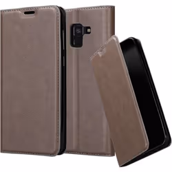 Coque pour Samsung Galaxy A8 2018 - CADORABO - Marron Café - Simili-cuir - Fermeture magnétique - Ultra fin
