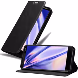 Coque pour Nokia 3.1 Housse en NOIR NUIT Etui Case Cover Protection Portefeuille Wallet
