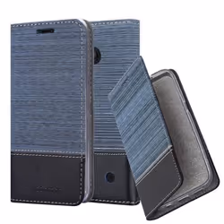 Coque pour Nokia Lumia 550 Housse en BLEU FONCÉ NOIR Etui Case Cover Protection fermeture magnétique