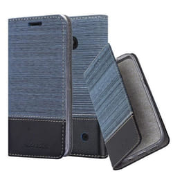 Coque pour Nokia Lumia 550 Housse en BLEU FONCÉ NOIR Etui Case Cover Protection fermeture magnétique
