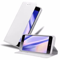 Coque pour ZTE Blade A612 Etui en CLASSY ARGENT Housse Case Cover Protection fermeture magnétique Portefeuille Wallet