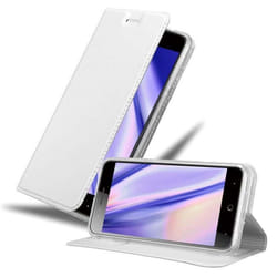 Coque pour ZTE Blade A612 Etui en CLASSY ARGENT Housse Case Cover Protection fermeture magnétique Portefeuille Wallet