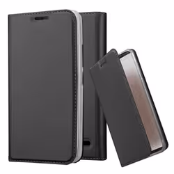 Coque pour Motorola MOTO E4 Etui en CLASSY NOIR Housse Case Cover Protection fermeture magnétique Portefeuille Wallet