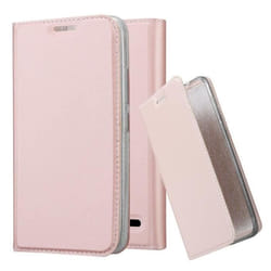 Coque pour Motorola MOTO E4 Etui en CLASSY OR ROSÉ Housse Case Cover Protection fermeture magnétique Portefeuille Wallet