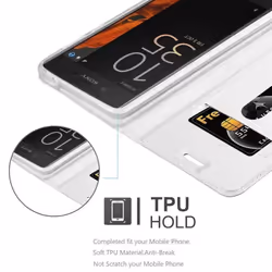 Coque pour Sony Xperia XZ - CADORABO - CLASSY ARGENT - Semi-rigide - Aimantée - Design moderne