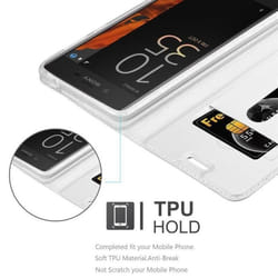 Coque pour Sony Xperia XZ - CADORABO - CLASSY ARGENT - Semi-rigide - Aimantée - Design moderne