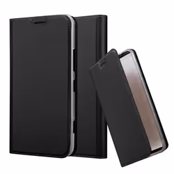 Coque pour Nokia Lumia 1320 Etui en CLASSY NOIR Housse Case Cover Protection fermeture magnétique Portefeuille Wallet