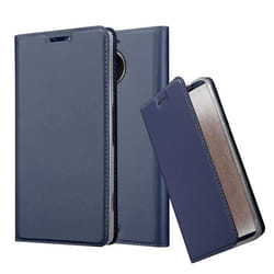 Coque pour Nokia Lumia 950 XL - CADORABO - CLASSY BLEU FONCÉ - Semi-rigide - Aimantée - Design moderne