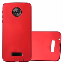 Coque pour Motorola MOTO Z Housse en METALLIC ROUGE Etui Case Cover Protection Silicone TPU Cover matte