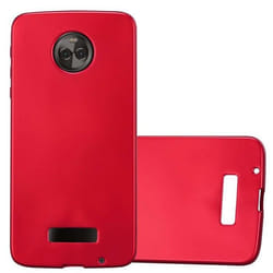 Coque pour Motorola MOTO Z Housse en METALLIC ROUGE Etui Case Cover Protection Silicone TPU Cover matte