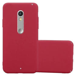 Coque pour Motorola MOTO X PLAY Etui en FROSTY ROUGE Housse Hard Case Cover Protection à laspect givré