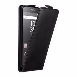 Coque Flip - CADORABO - Sony Xperia Z5 - Simili-cuir Noir - Fermeture Magnétique - Protection Complète