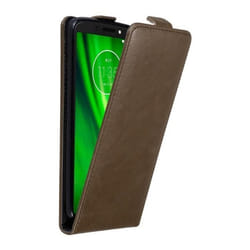 Housse de protection - CADORABO - Motorola MOTO G6 PLAY - Simili-cuir - Marron - Flip avec fermeture magnétique