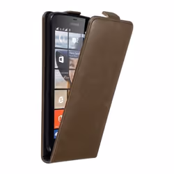 Coque pour Nokia Lumia 640 Etui en MARRON CAFÉ Housse Case Cover Protection Flip magnétique Portefeuille
