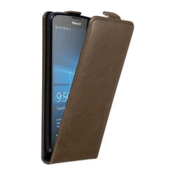 Coque pour Nokia Lumia 950 XL - CADORABO - Marron - Simili-cuir - Housse rigide - Fermeture aimantée